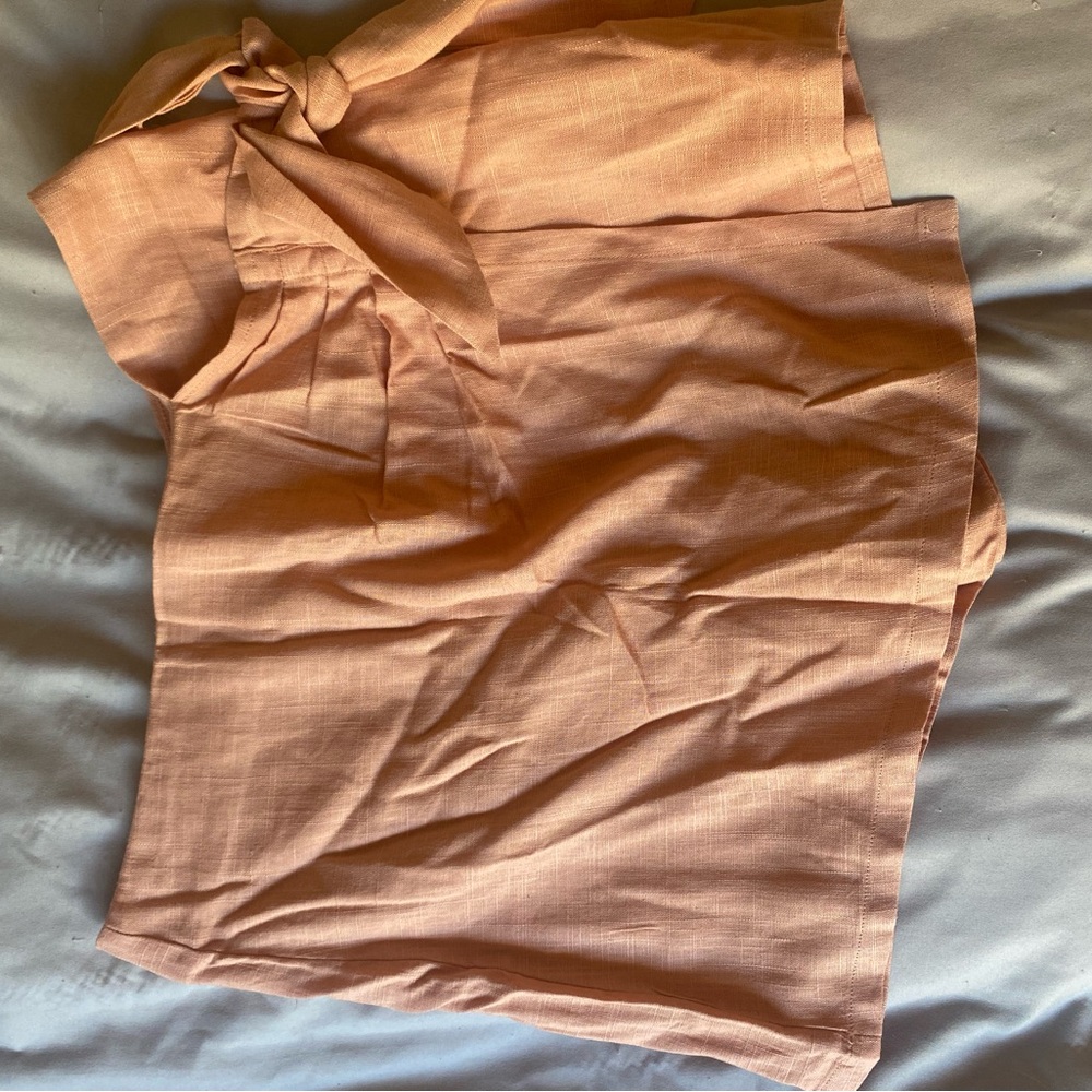 Pink Lily Peach Wrap Skort